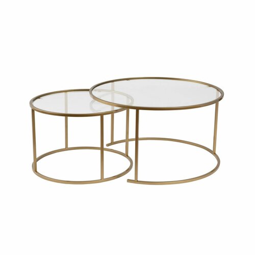 Súprava konferenčných stolíkov Aurum Gold 80 cm, 2 ks