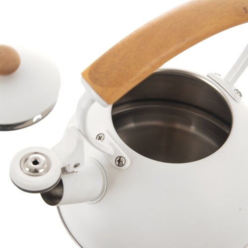 Orion Edelstahl-Teekanne mit Pfeife WHITELINE,  2,9 l