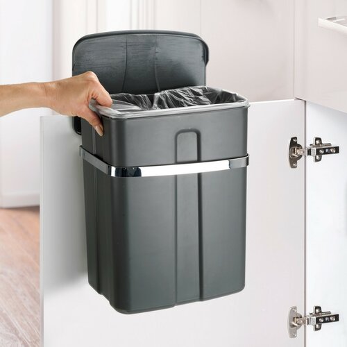 Wenko Підвісний кошик для сміття 12 л, сірий