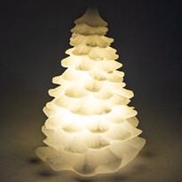 Świąteczna świeczka LED Alabaster tree, 12 cm