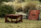 Vento Foc de tabără pentru grădină 70 x 70 x 30 cm, corten CORGARDEN 1015