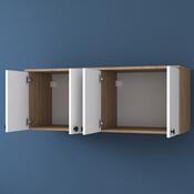 Dulap de perete Bany Walnut and White