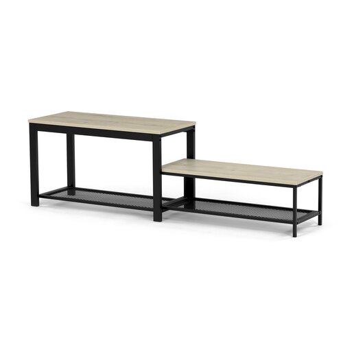 Set de 2 rafturi pentru pantofi, stejar Sonoma