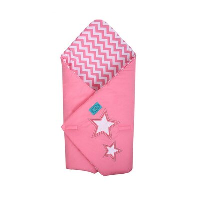 Belisima Dziecięcy becik wyszywany Gwiazdka, różowy, 75 x 75 cm