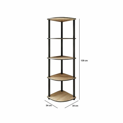 Regál Corner Oak, 5 polic