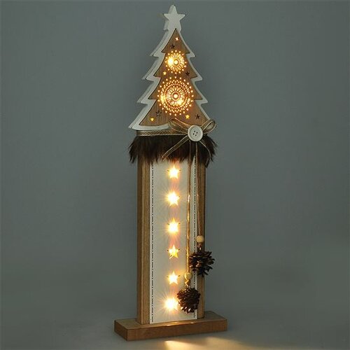Solight 1V236 Vianočná LED dekorácia Stromček 10 LED, teplá biela, 42 cm