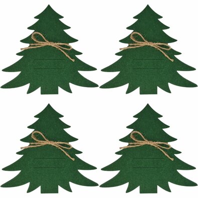 Besteckbeutel X-Mas Tree Grün, 4er-Set