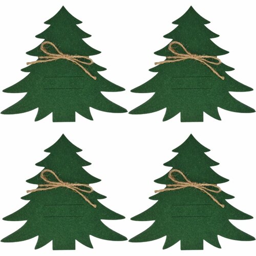 Кишеня для столових приборів X-Mas Tree зелений, набір 4 шт.