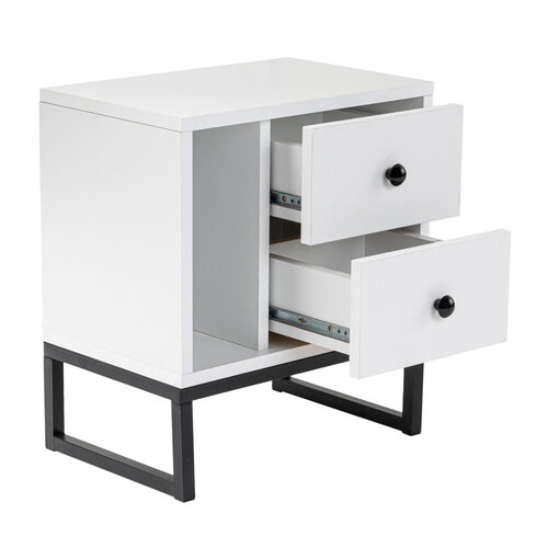 Stolik nocny Glimmer White