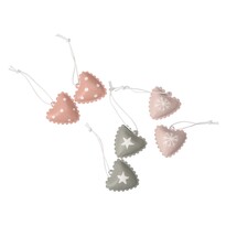 Zestaw ozdób metalowych Altom „Hearts”, 6 szt. Zestaw ozdób metalowych Altom „Hearts”, 6 szt.