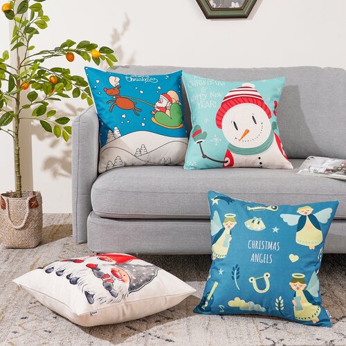 4Home Різдвяна наволочка Happy Snowman, 45 x 45 см