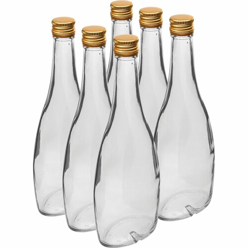 Set 6 sticle cu capac, 0,5 l