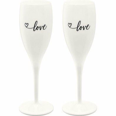 Koziol 2-delni set kozarcev z napisom LOVE
