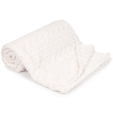 4Home Decke Cozy Knit Creme, 150 x 200 cm