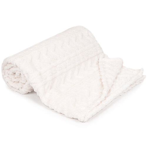 4Home Decke Cozy Knit Creme, 150 x 200 cm