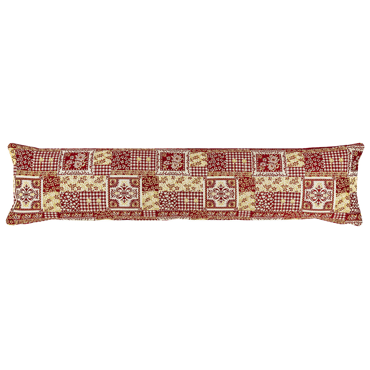 Pernă de etanșare decorativă pentru ferestre Tapiserie roșie, 90 x 20 cm