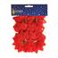 Set of 6 Christmas roses, red, 11 cm