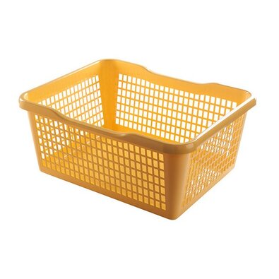Plastový košík 29,8 x 19,8 x 9,8 cm, žlutá