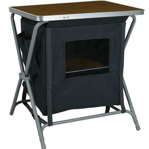 ProGarden Zložljiva omarica s polico za odlaganje,60 x 45 x 64 cm, črna