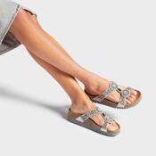 Scholl Gesundheitsschuhe New Bogotà Wedge Silber, Größe 37