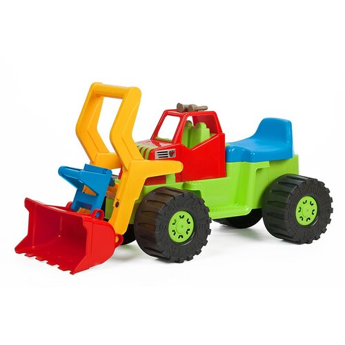 Excavator încărcător Bayo pentru copii, 74 cm, verde