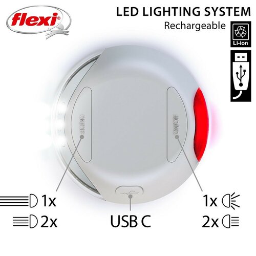 Lanternă Flexi LED Sistem de iluminare gri, 7 x 2cm