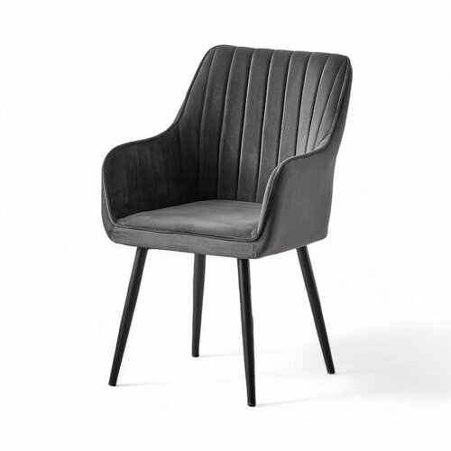 Set de scaune de sufragerie Nova Anthracite and Black, 2 buc.