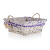 Coș cu mânere împletit Home Decor Lavender, 28 x 28 x 11 cm