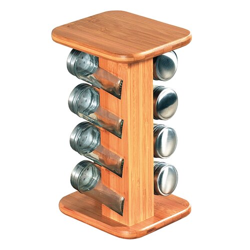 Kesper 58099 Stojalo za začimbe z 8 kozarci, 13 x25,5 x 15 cm