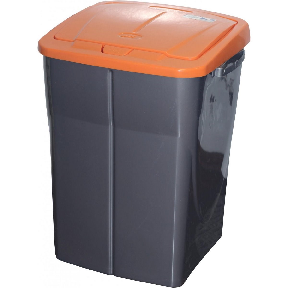 Kôš na triedený odpad 51 x 36 x 36,5 cm, oranžové veko, 45 l