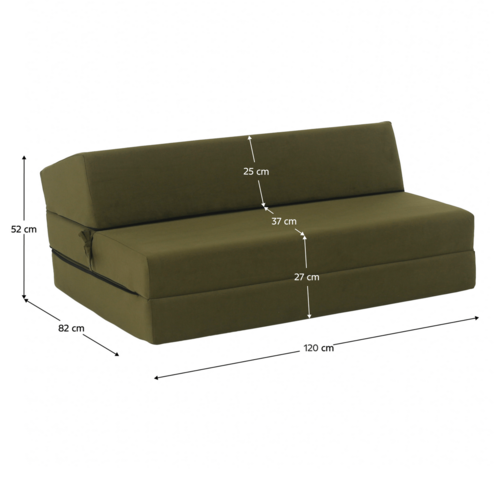 Scaun pliant/saltea VEDIS, verde