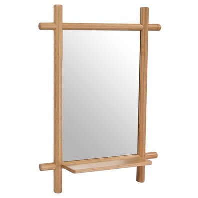 Nástenné zrkadlo B027 NAT, bambus