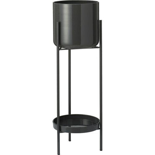 Blumenständer-Set aus Metall Malvaro schwarz, 3 Stück