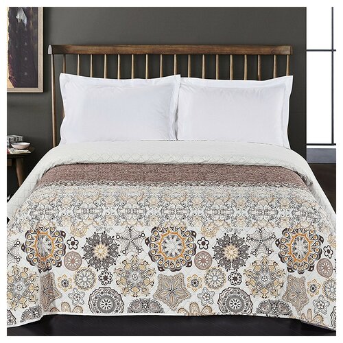 DecoKing Покривало для ліжка Alhambra коричневий, 220 x 240 см