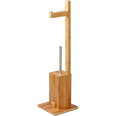 Suport din bambus pentru hârtie igienică cuperie MSV 19 x 19 x 70,5 cm