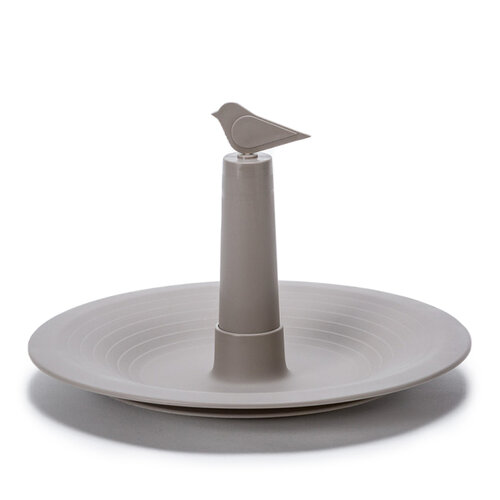 Plastia Zalivalka za ptice Finch, siva