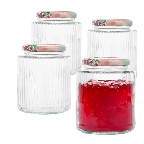Altom Steklene kozarci za vlaganje s pokrovom innalepko 450 ml, 4 kos
