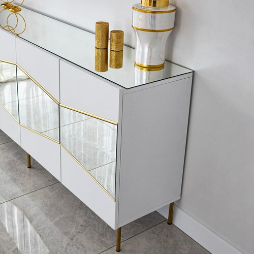 Schrank Nice White and Gold