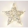 Vánoční svítící hvězda Silver, 30 x 30 cm, 20micro LED, na baterie