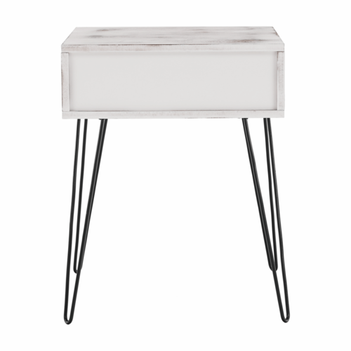Honej kisasztal, fehér, 45 x 35 x 58 cm