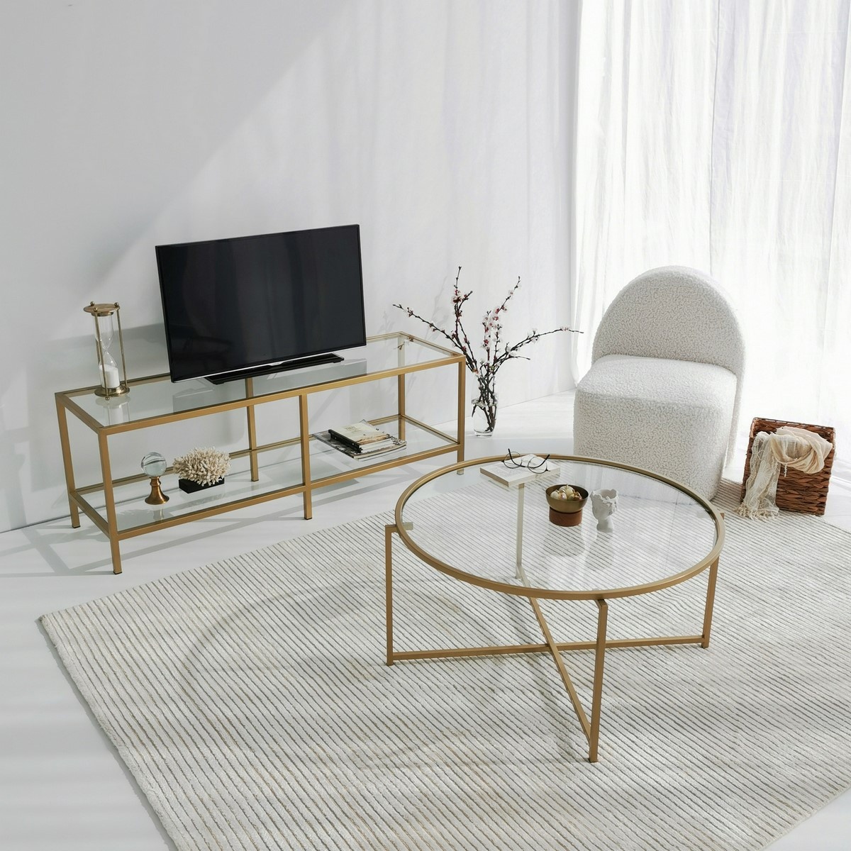Televízny stolík Basic Gold