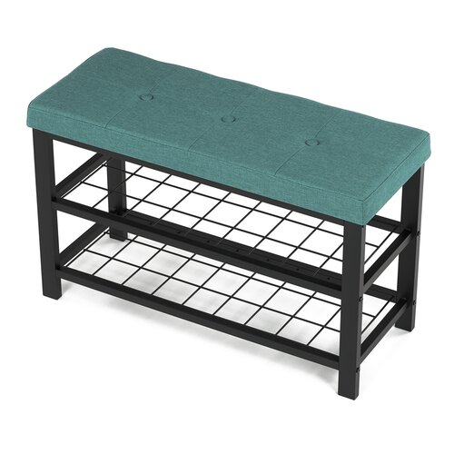 Skrinka na topánky s 2 policami, zelená