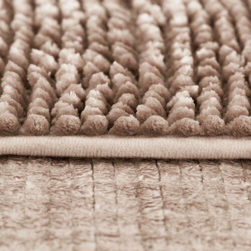 AmeliaHome Komplet dywaników łazienkowych Bati jasnobrązowy, 2 szt. 50 x 80 cm, 40 x 50 cm