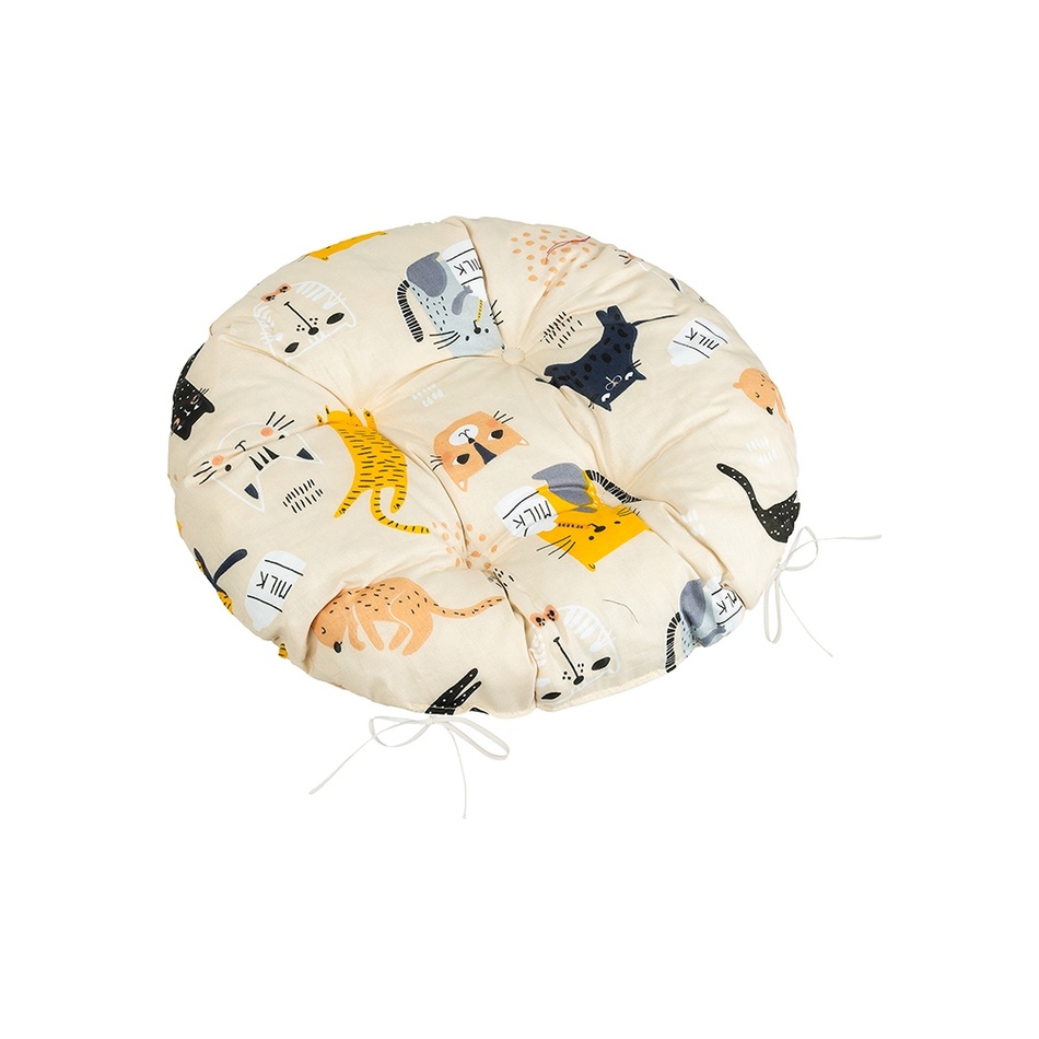 Bellatex Ülőpárna Adéla steppelt kerek Macskasárga , 40 x 40 cm