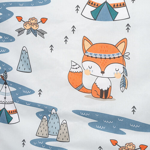 4Home Otroška bombažna posteljnina za otroško posteljico Indian fox, 100 x 135 cm, 40 x 60 cm