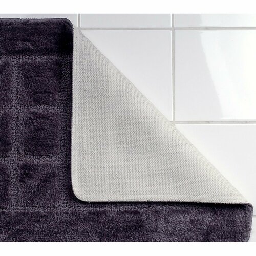 RIDDER 1712300 Delhi Badematte mit Anti-Rutsch 50 x 80 cm, dunkelgrau