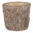 Blumenübertopf Holz, 21 x 19 cm, Betonbraun  ,