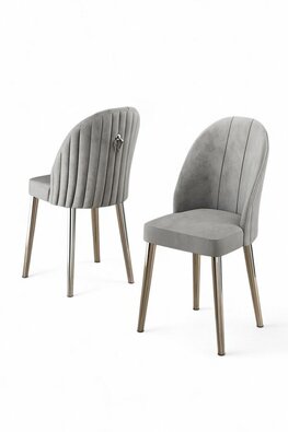 Set de scaune de sufragerie Mara Grey, 2 buc.