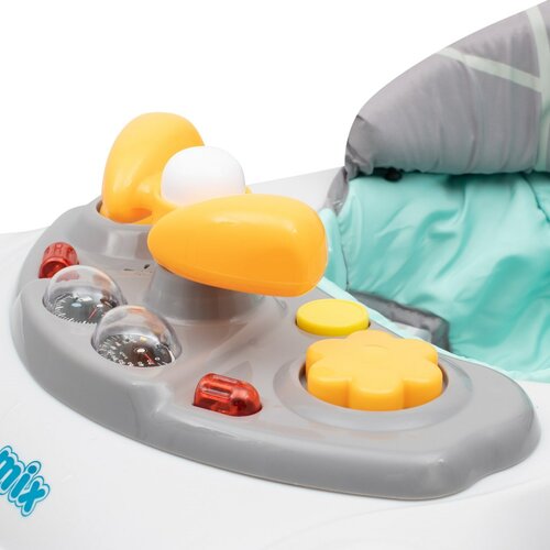 Baby Mix Detské chodítko s volantom a silikónovými kolieskami zelená, 50 x 44 x 50 cm