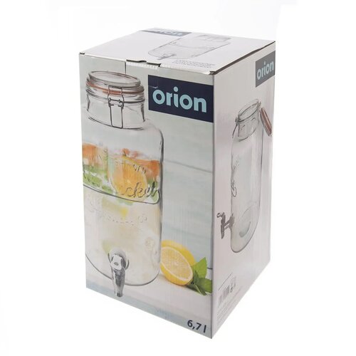 Orion palack üveg+csap, 6,7 l